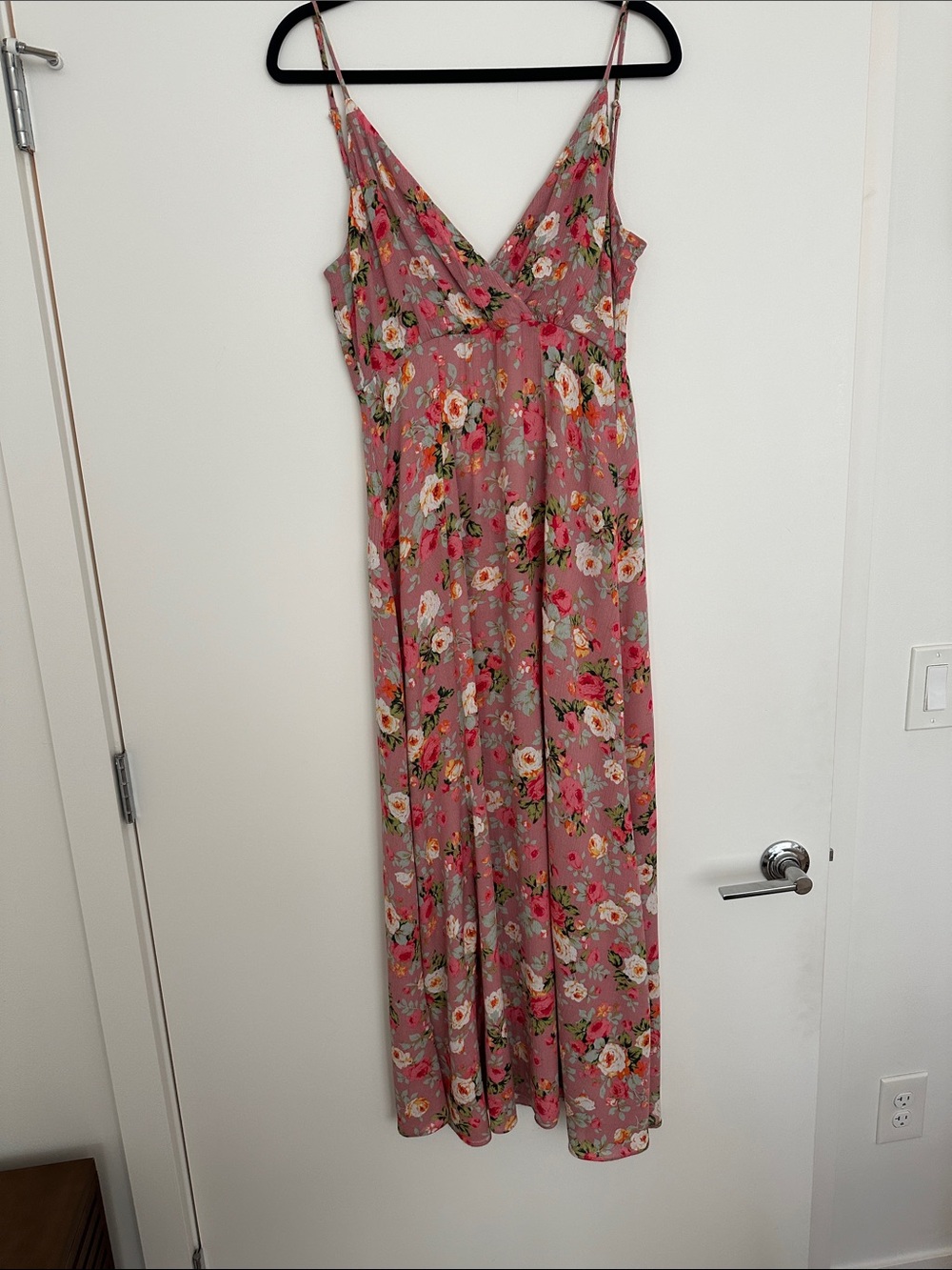 LuLu’s Floral Maxi Dress in Dusty Rose